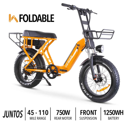 JUNTOS Foldable Step - Through Foldable Lightweight 750W Electric Bike